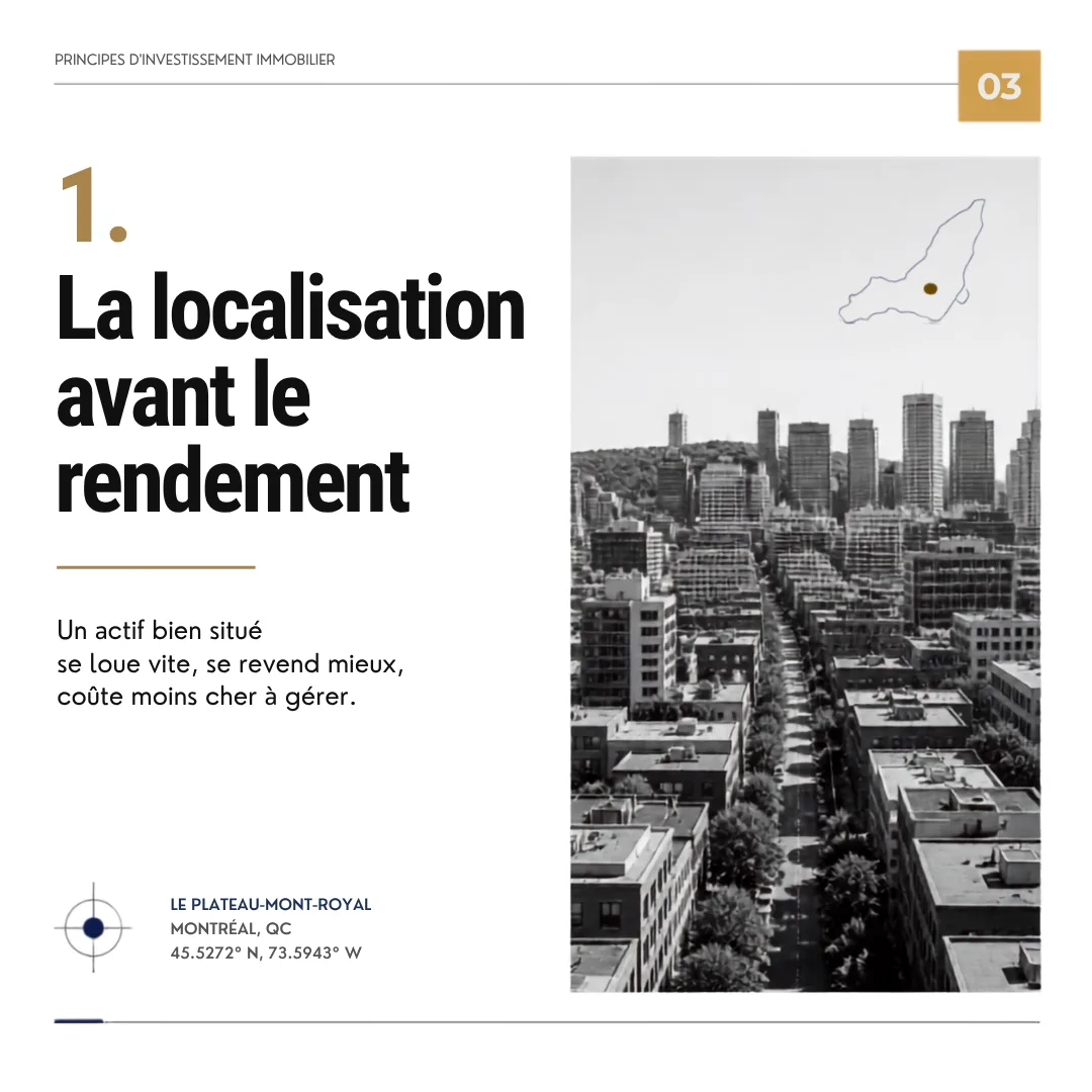 1. La localisation avant le rendement